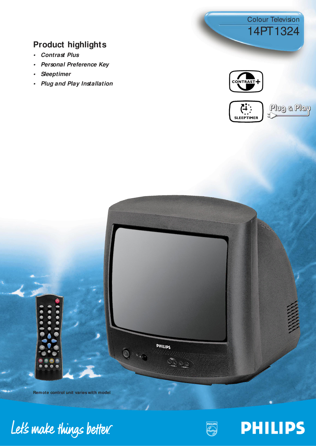 Philips 14PT1324 manual 