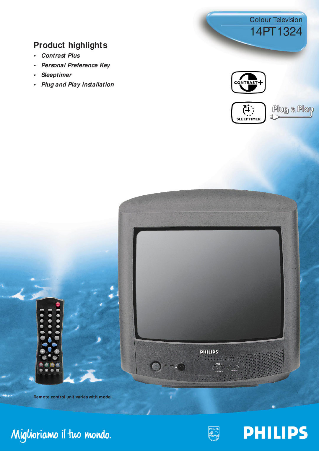 Philips 14PT1324 manual 