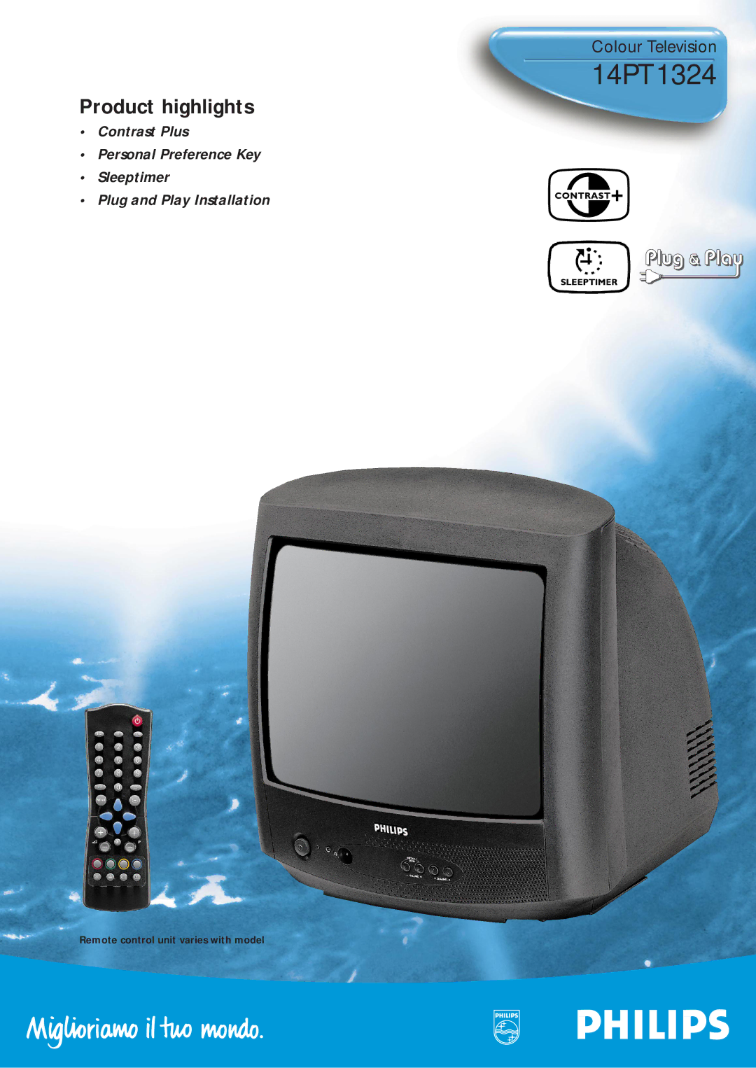 Philips 14PT1324 manual 