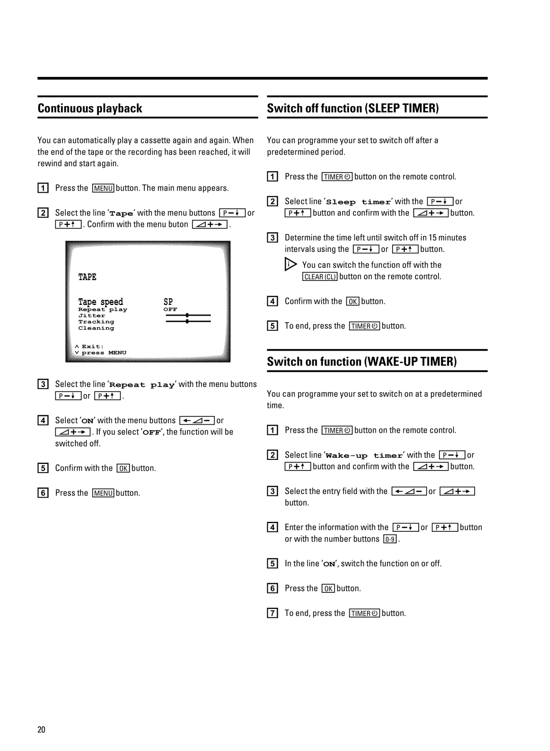 Philips 14PV100/07 manual 1kdVVh laeVj2, 1oRcV6mh laeVj2 