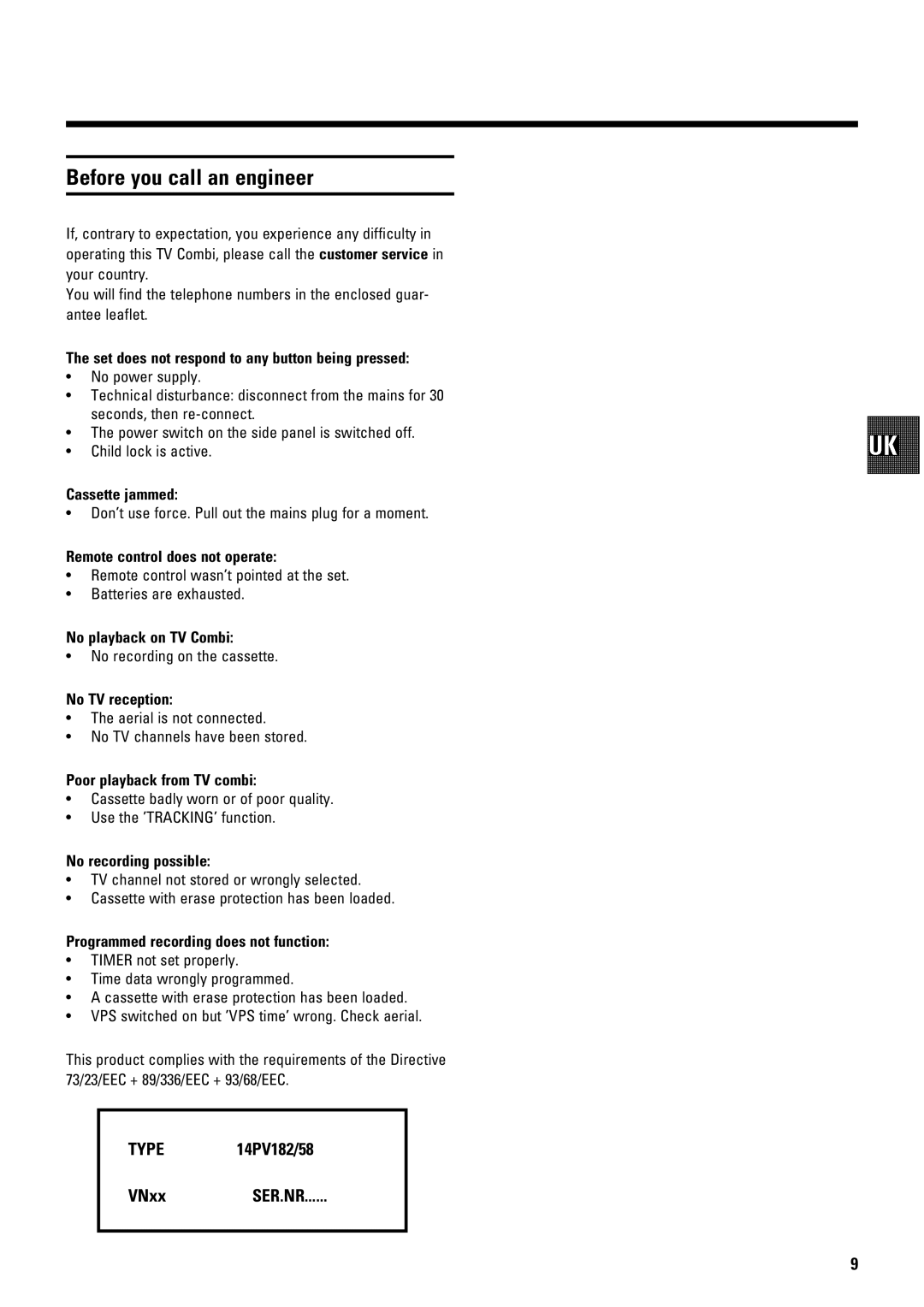 Philips 14PV182/58 operating instructions Rˆ˙ Zxıı x ˆ 