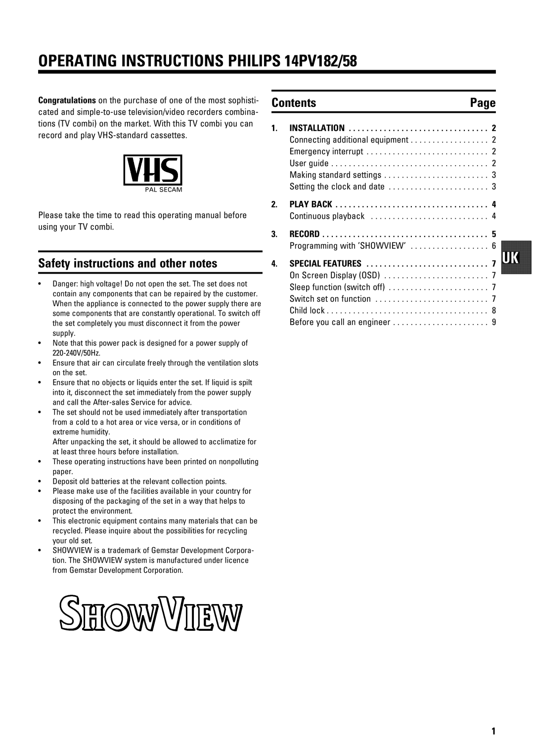 Philips 14PV182/58 operating instructions FgUiPkZeW ZejkilSkZfej gYZcZgj CgmGA8DG, Jx˙ˆ ¸, Gx¨ˆ, ZejkPccPkZfe 