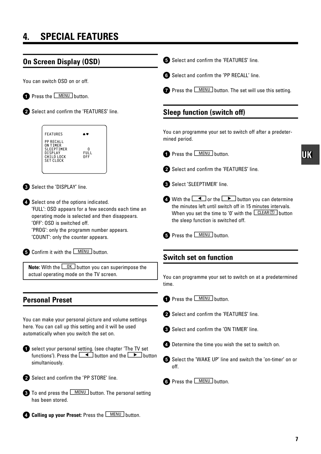 Philips 14PV182/58 operating instructions C7 jgUSZPc VUPkliUj, Jz T¸ 1fjT2, Jıˆˆ ˙, Gˆ g, 4Sxıı¸ g 