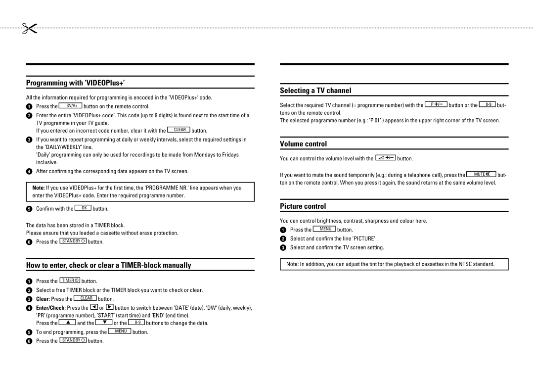 Philips 14PV184/05 operating instructions MYTUfg 