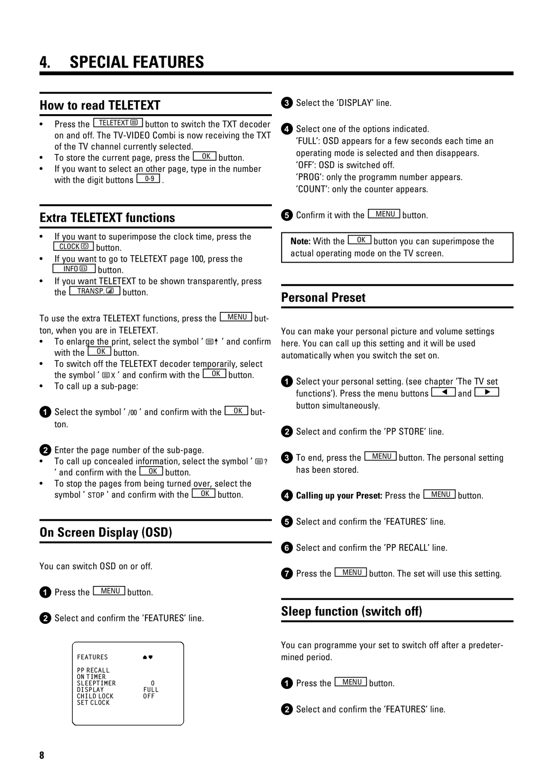 Philips 14PV285 operating instructions B6 jgUSYPc VUPkliUj, KUcUkUok, T 0fjT1, 4Sx 