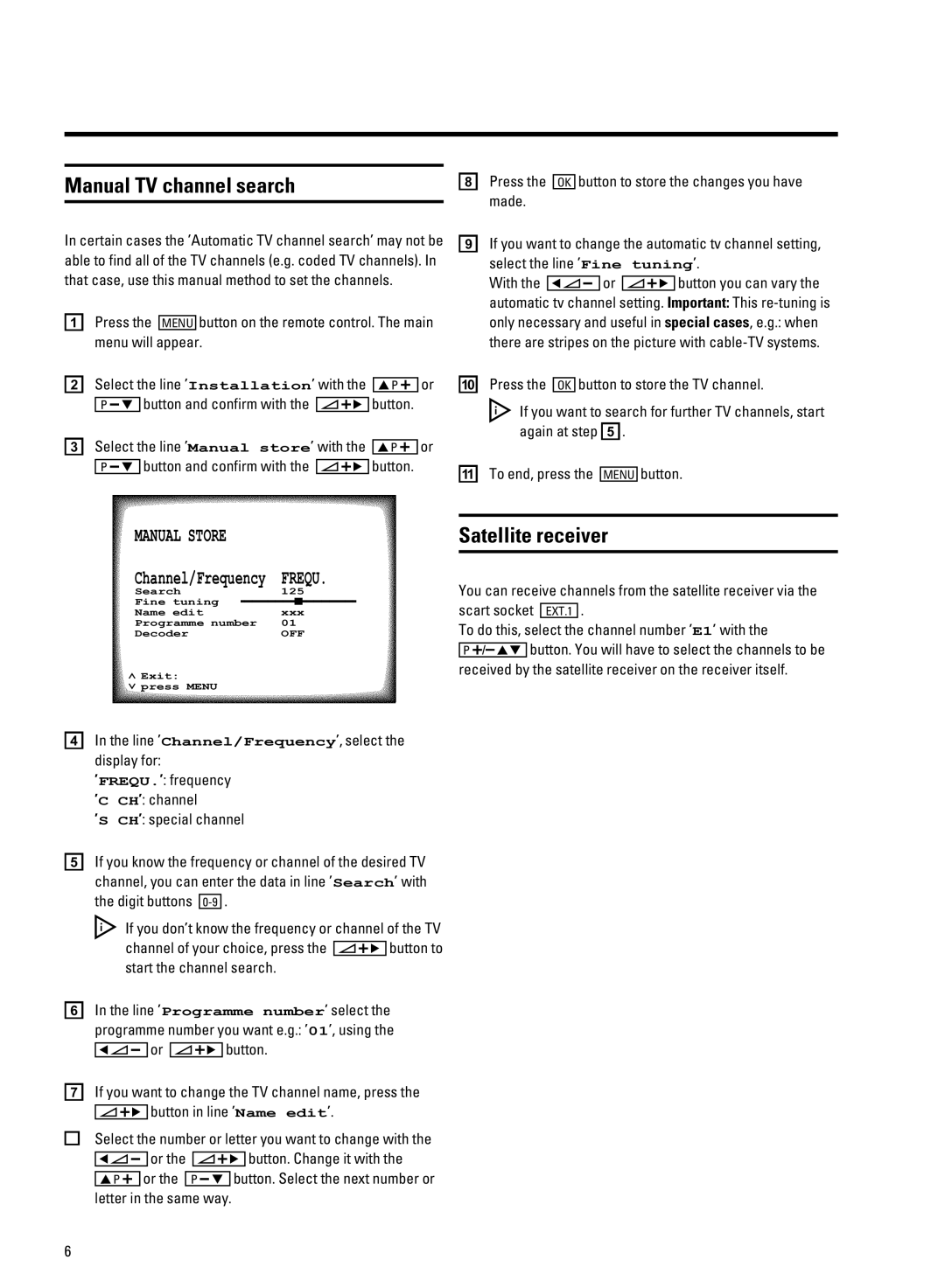 Philips 14PV320/05 manual Dx km z 