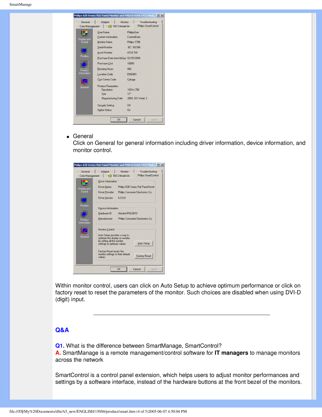 Philips 15056 user manual SmartManage 