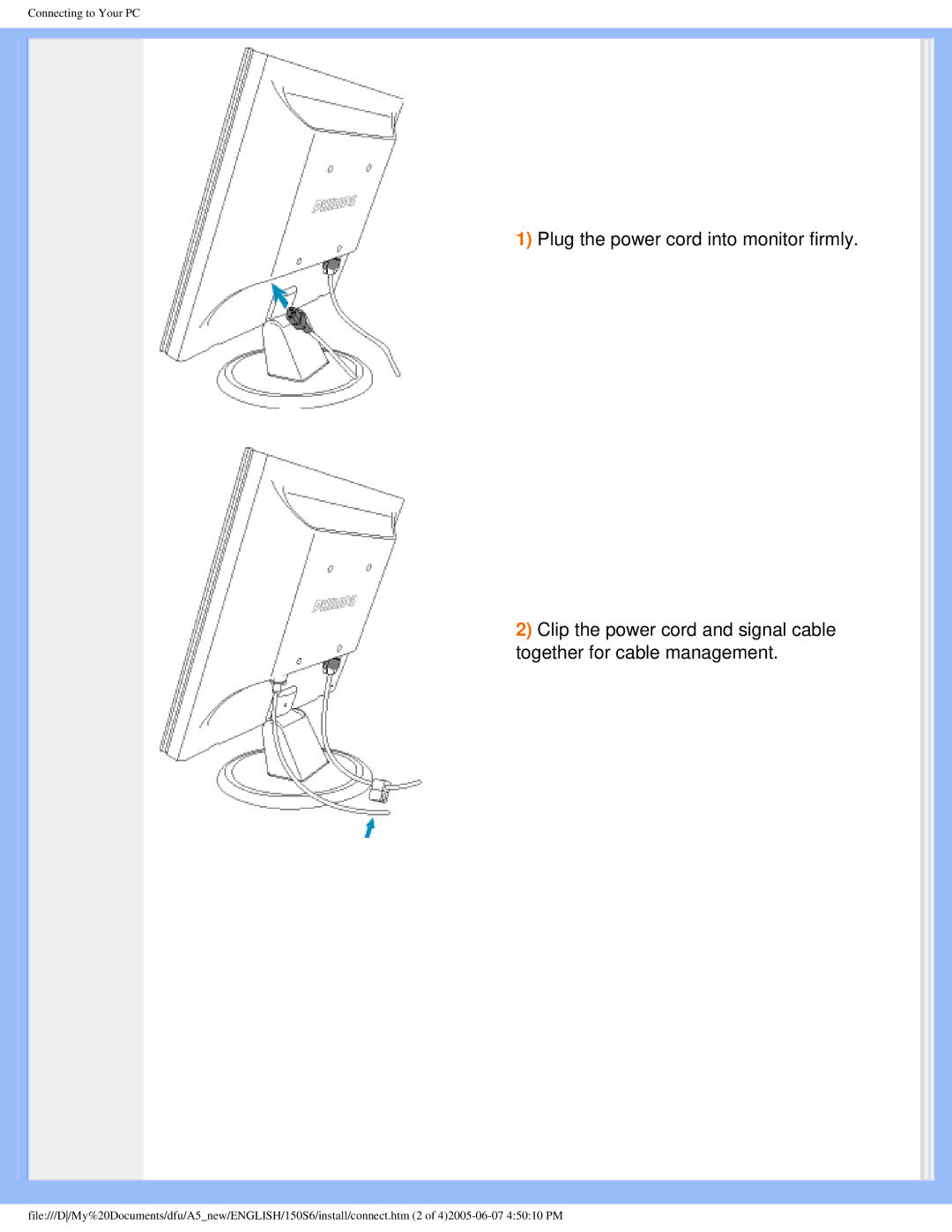 Philips 15056 user manual Connecting to Your PC 