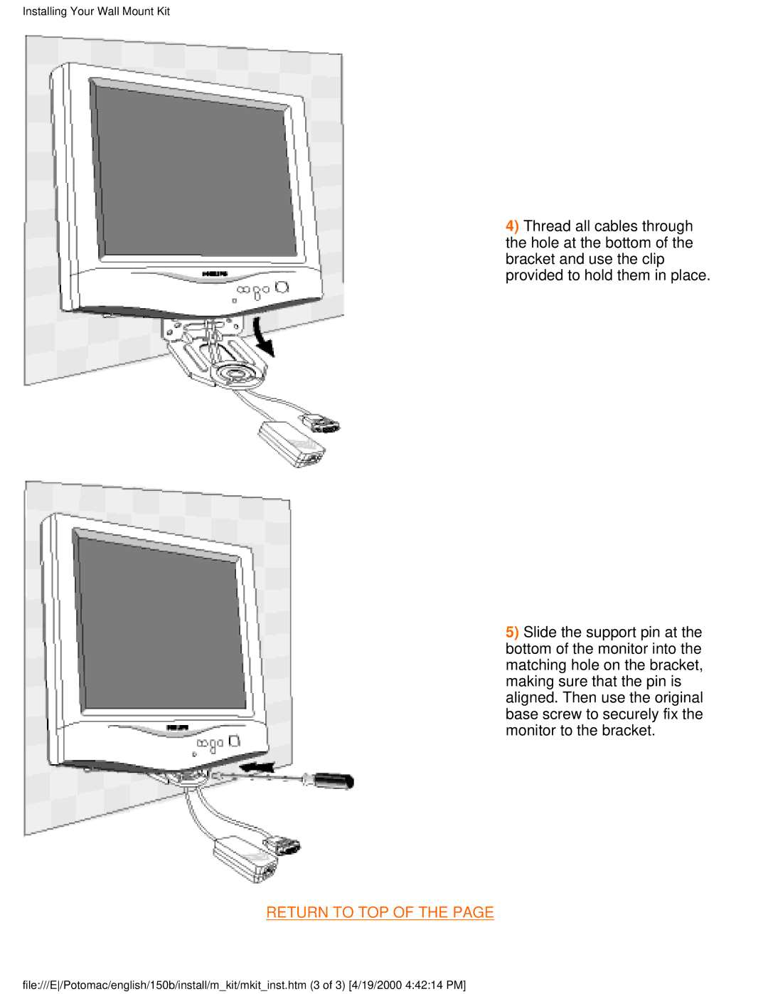 Philips 150B user manual Return to TOP 