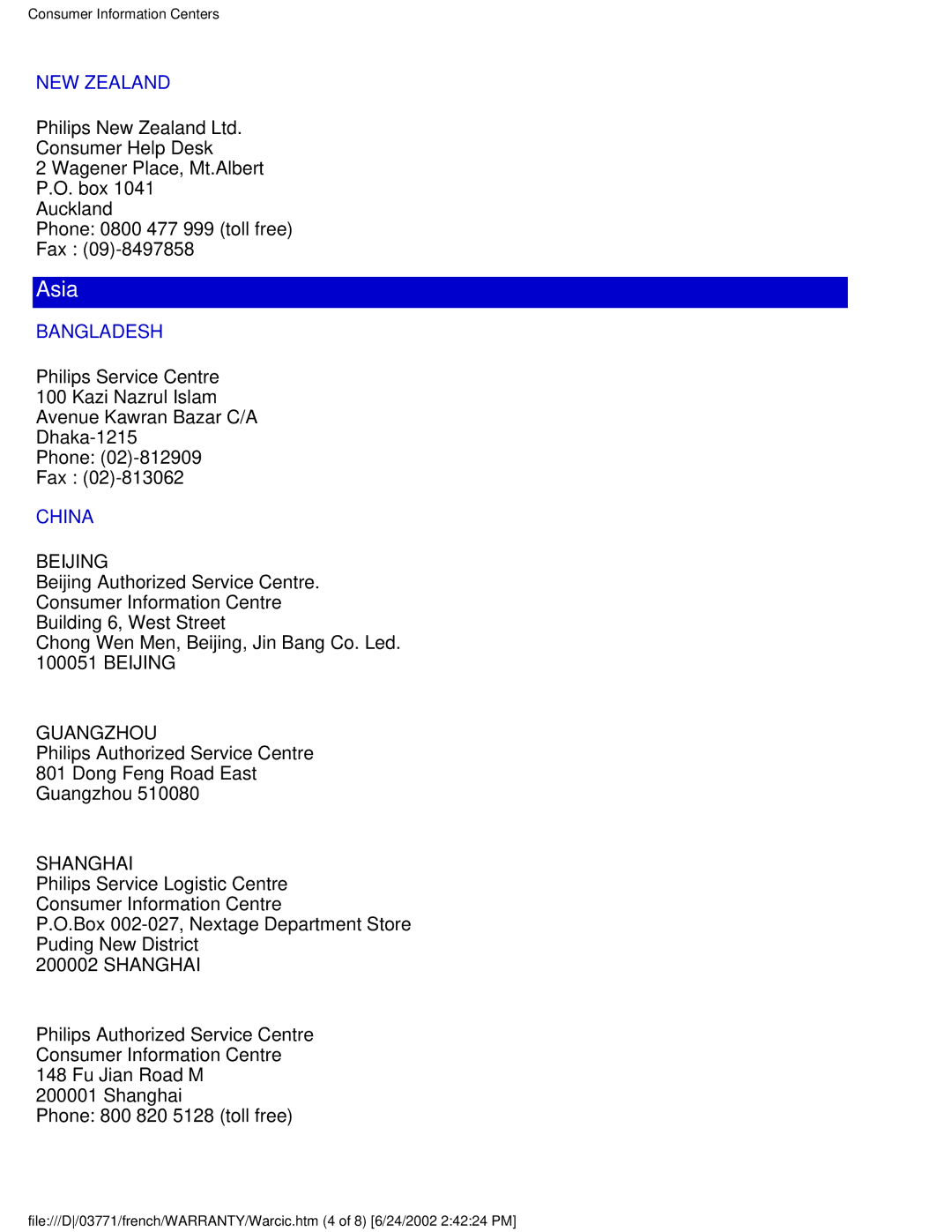 Philips 150B3Q, 150B3M user manual Asia 