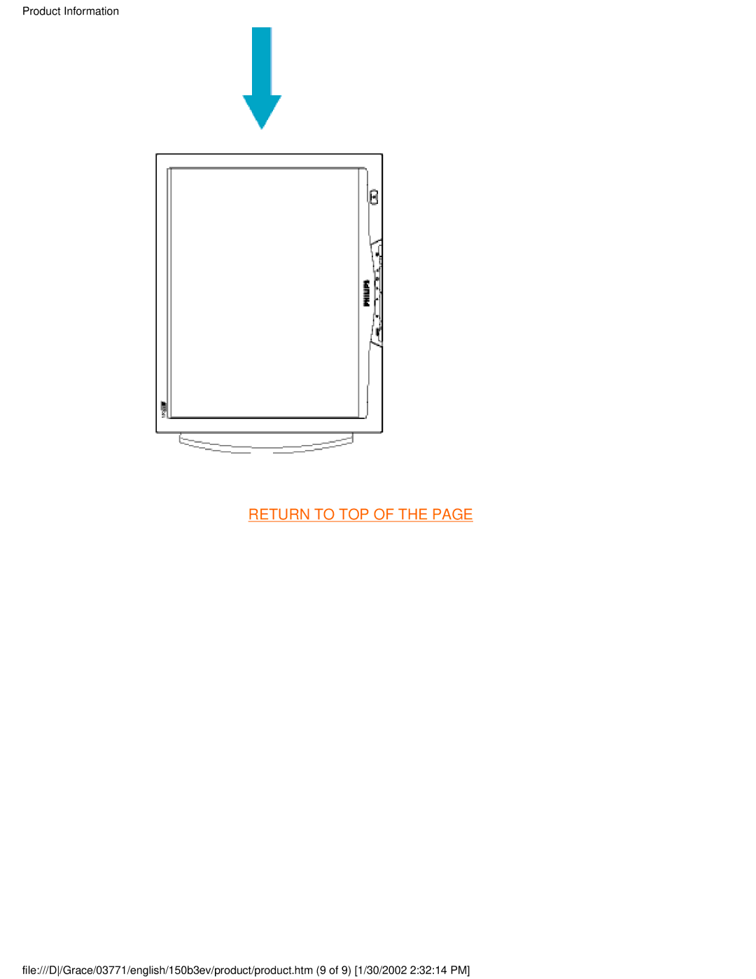 Philips 150B3V, 150B3E user manual Return to TOP 