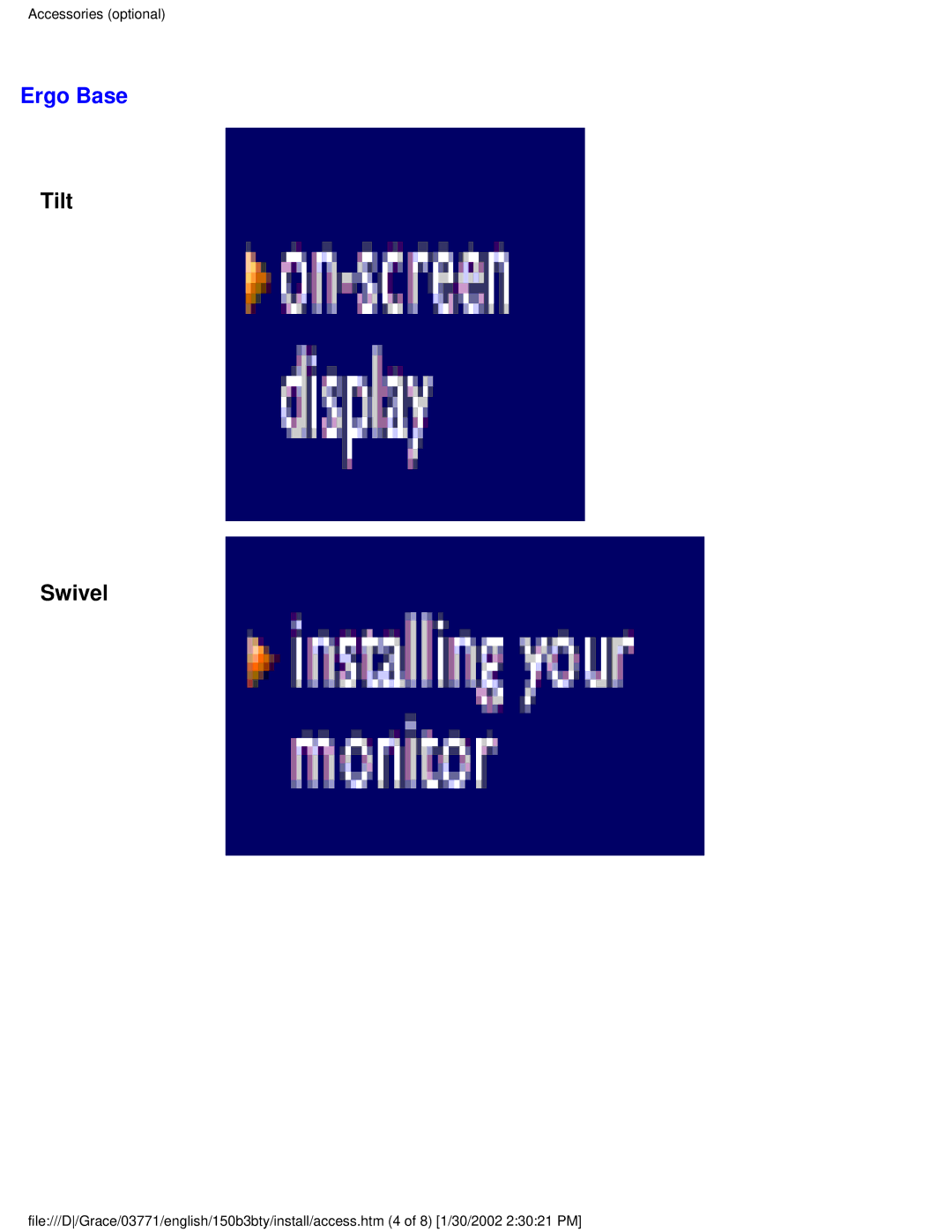 Philips 150B3Y, 150B3B, 150B3T user manual Ergo Base 