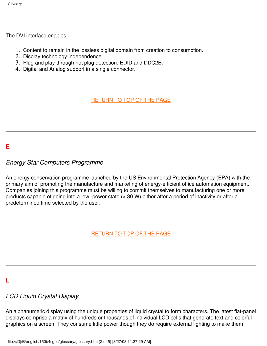 Philips 150B4CB, 150B4CG, 150B4CS user manual Energy Star Computers Programme 