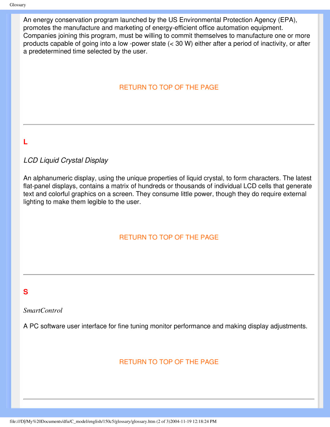 Philips 150c5 user manual LCD Liquid Crystal Display 