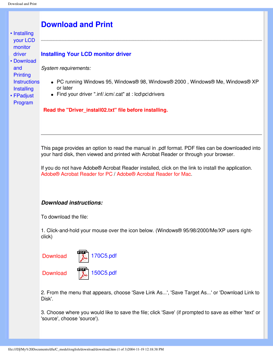 Philips 150c5 user manual Download and Print 