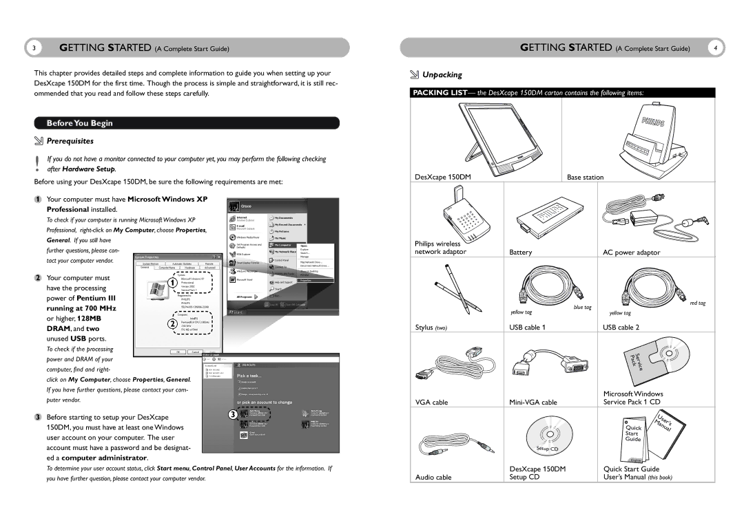 Philips 150DM user manual BeforeYou Begin, Prerequisites, Unpacking 