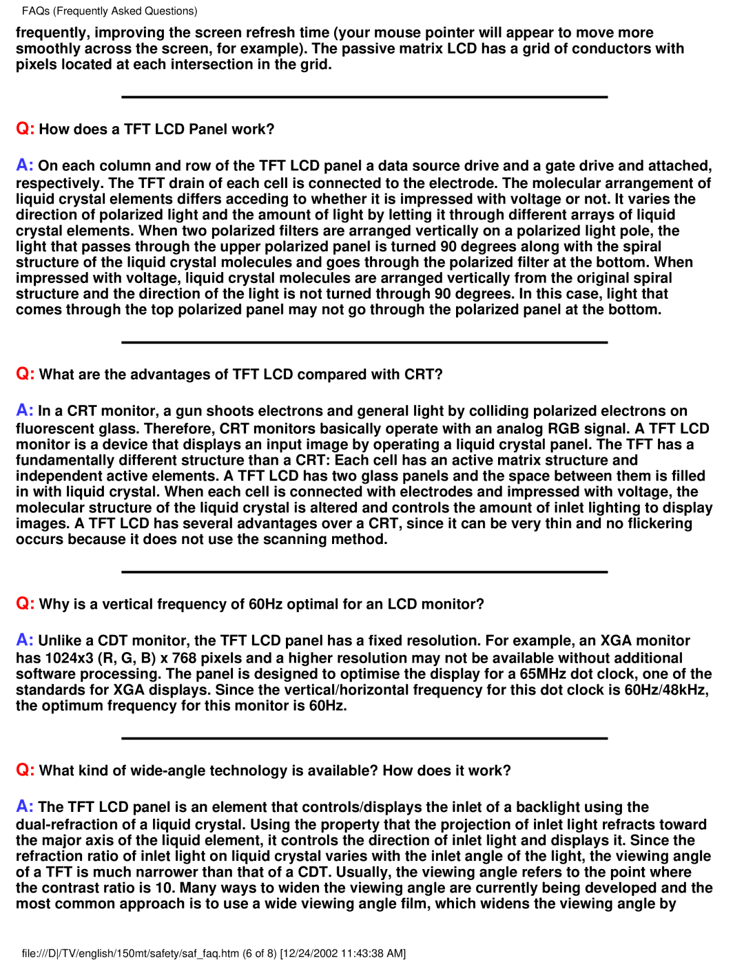 Philips 150MT manual FAQs Frequently Asked Questions 