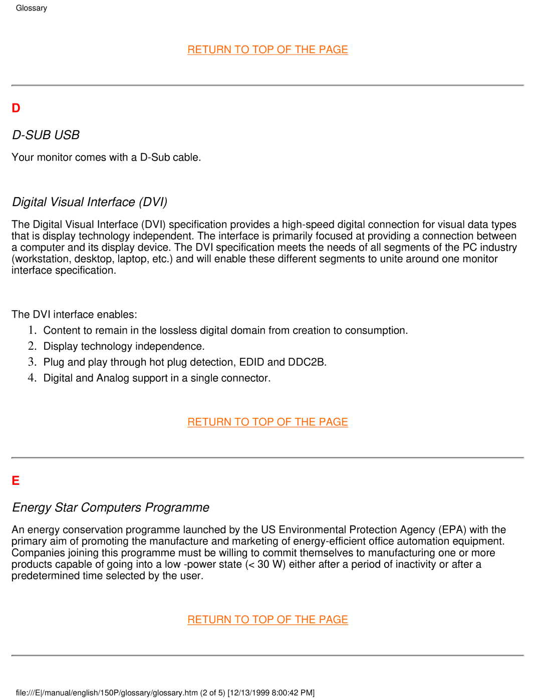 Philips 150P user manual Sub Usb 