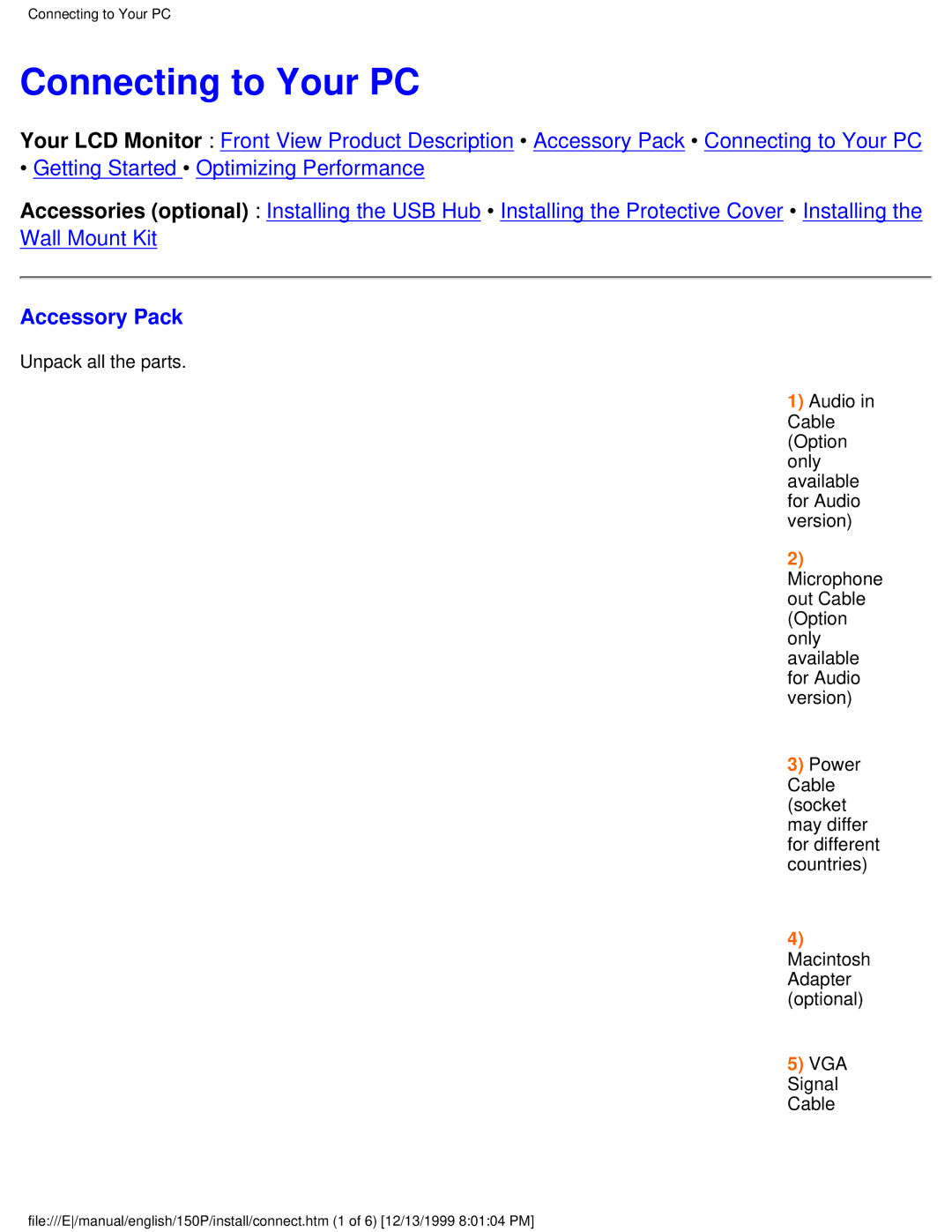 Philips 150P user manual Connecting to Your PC 