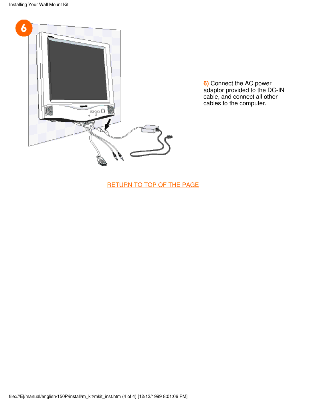 Philips 150P user manual Return to TOP 