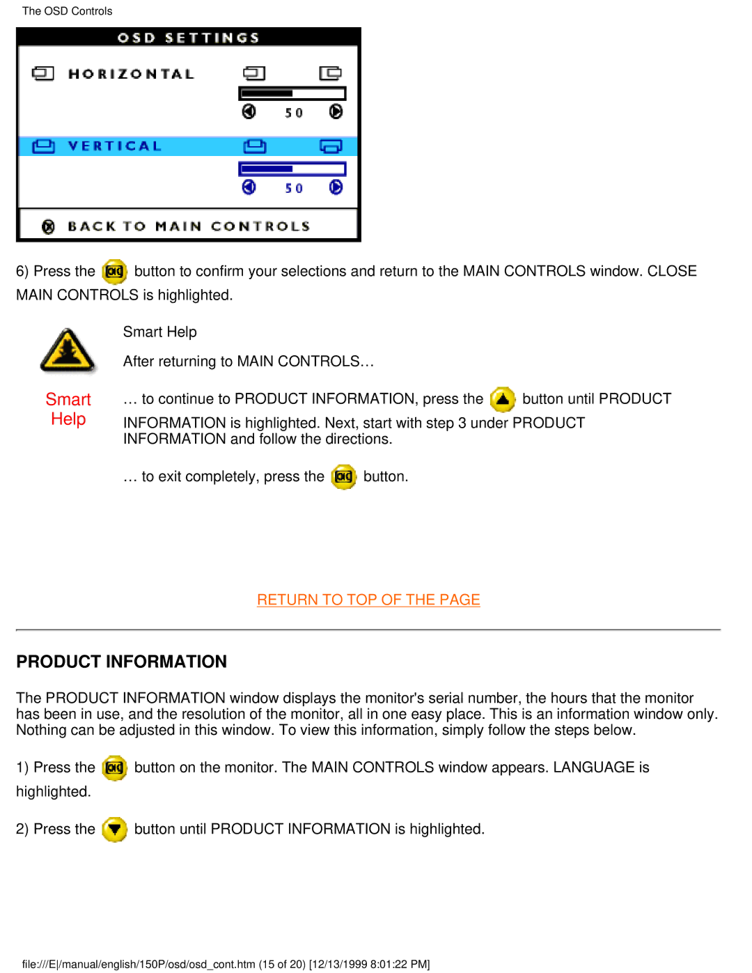 Philips 150P user manual Product Information 