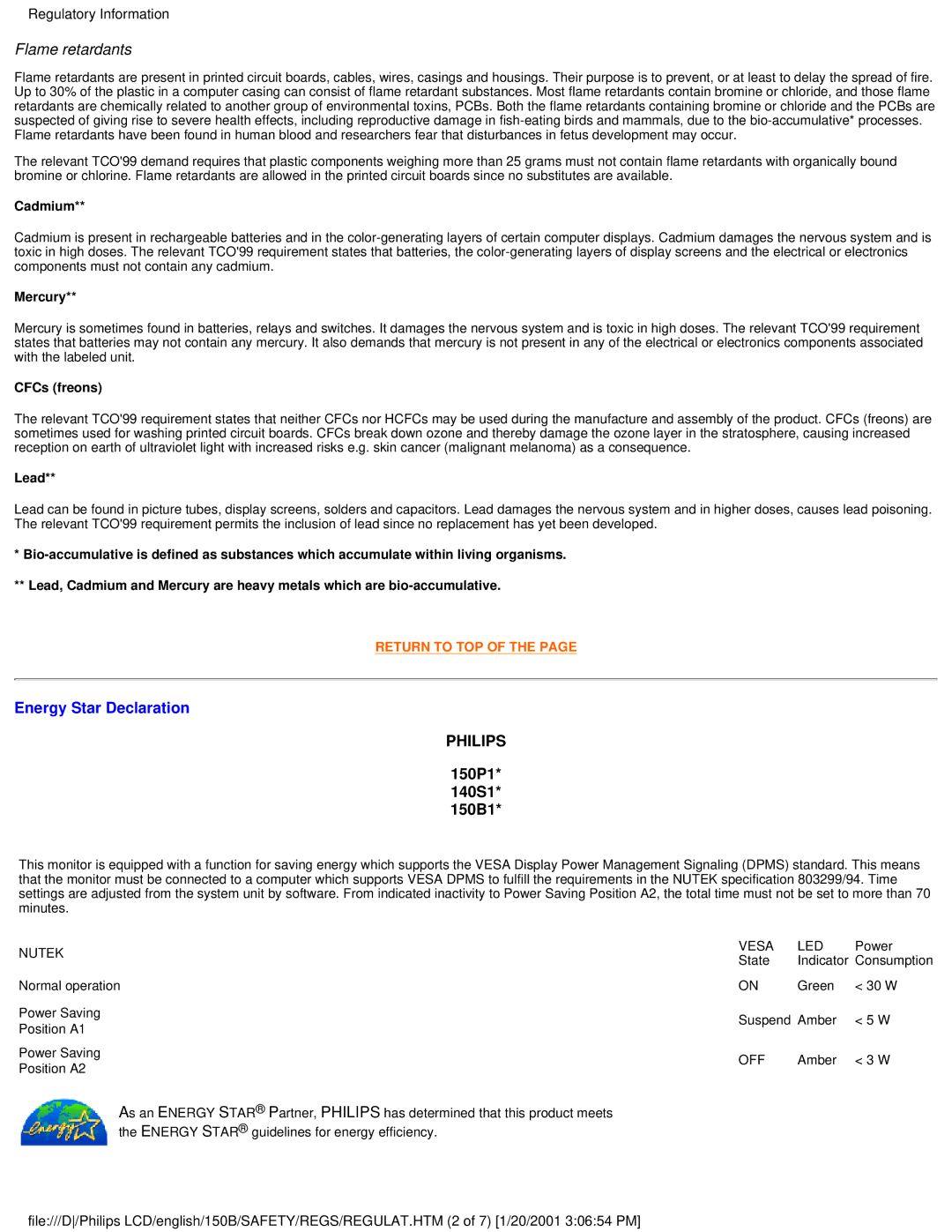 Philips 150P1, 140S1, 150B1 user manual Philips 