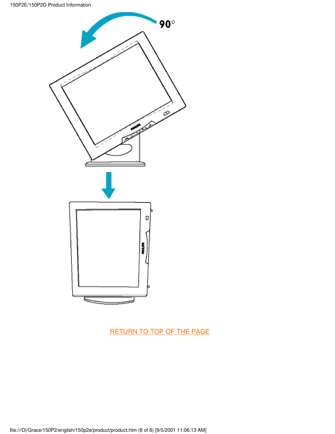 Philips 150P2E user manual Return to TOP 