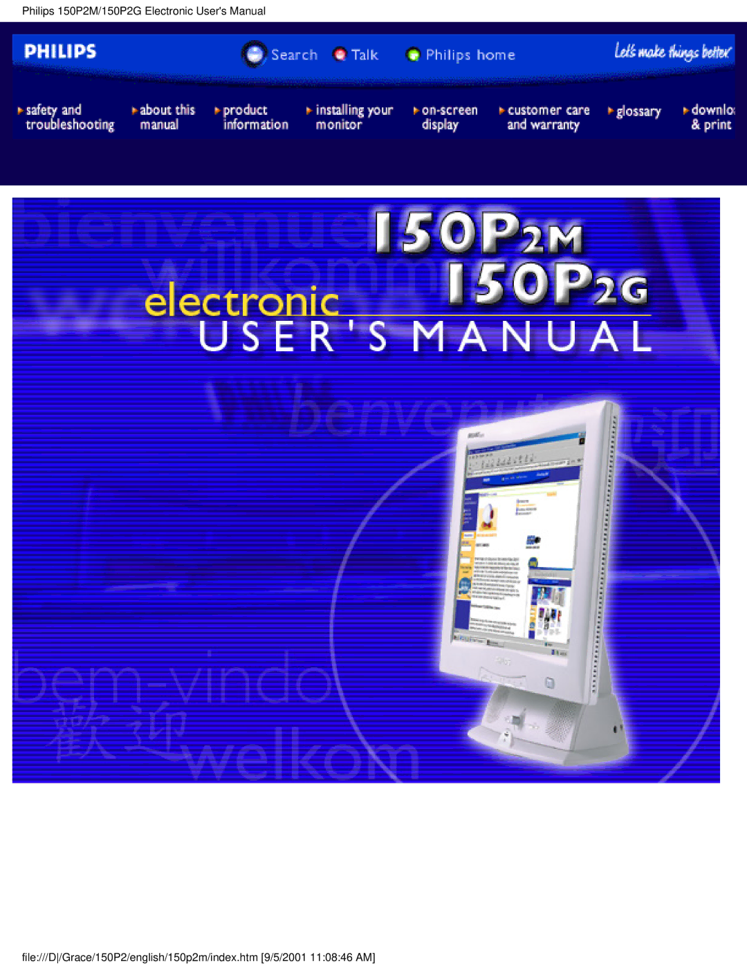 Philips 150P2M user manual 