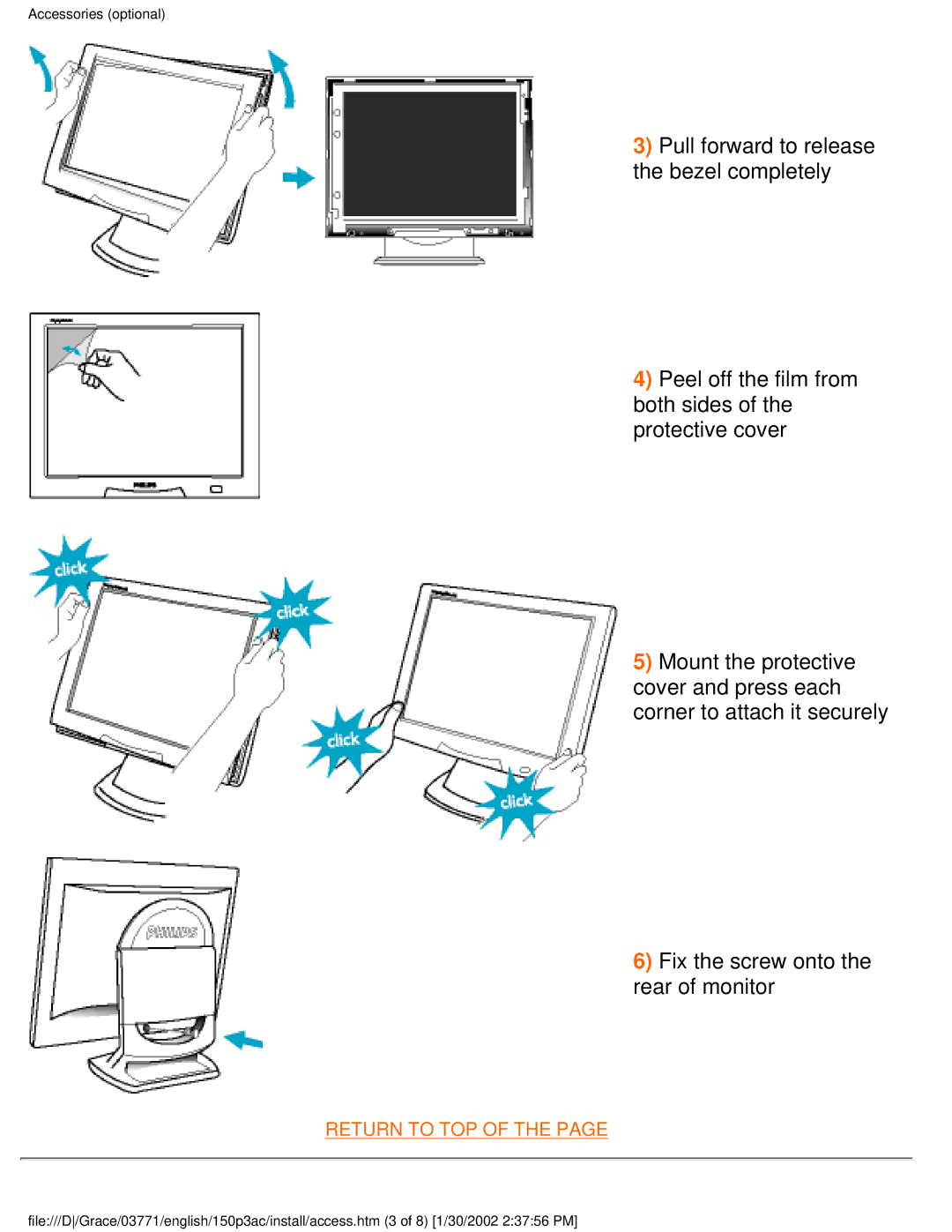 Philips 150P3C user manual Return to TOP 