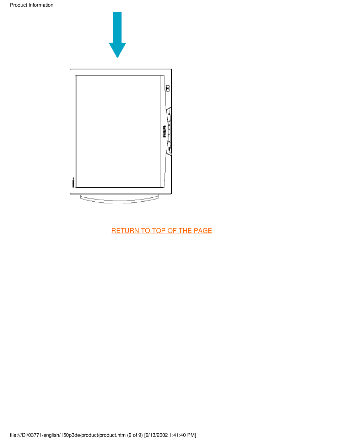 Philips 150P3E user manual Return to TOP 