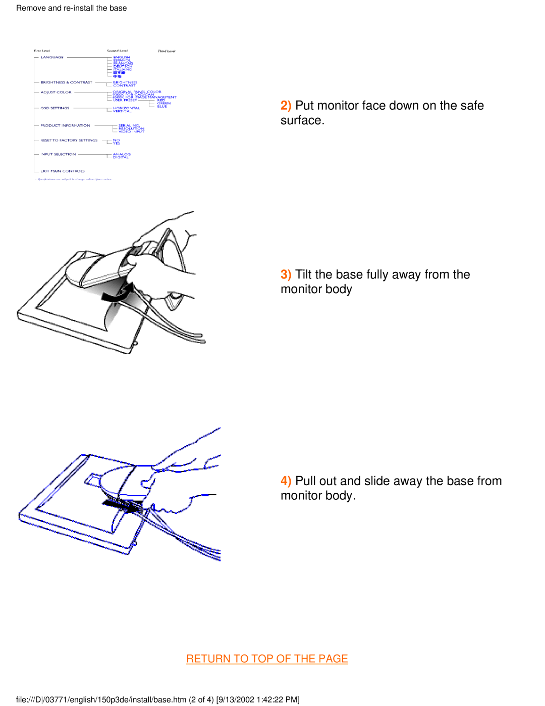 Philips 150P3E user manual Return to TOP 