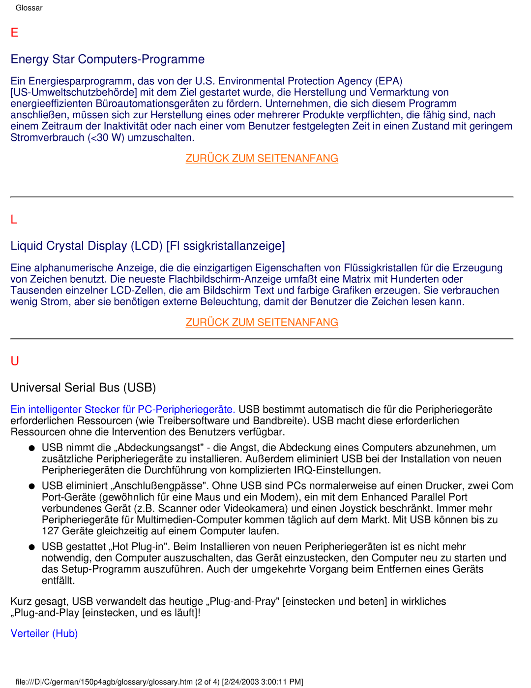 Philips 150P4AB, 150P4AG user manual Energy Star Computers-Programme 