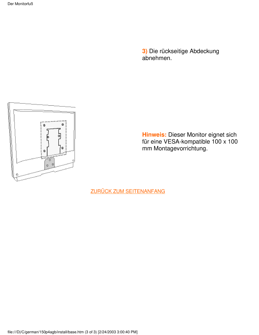 Philips 150P4AB, 150P4AG user manual Zurück ZUM Seitenanfang 