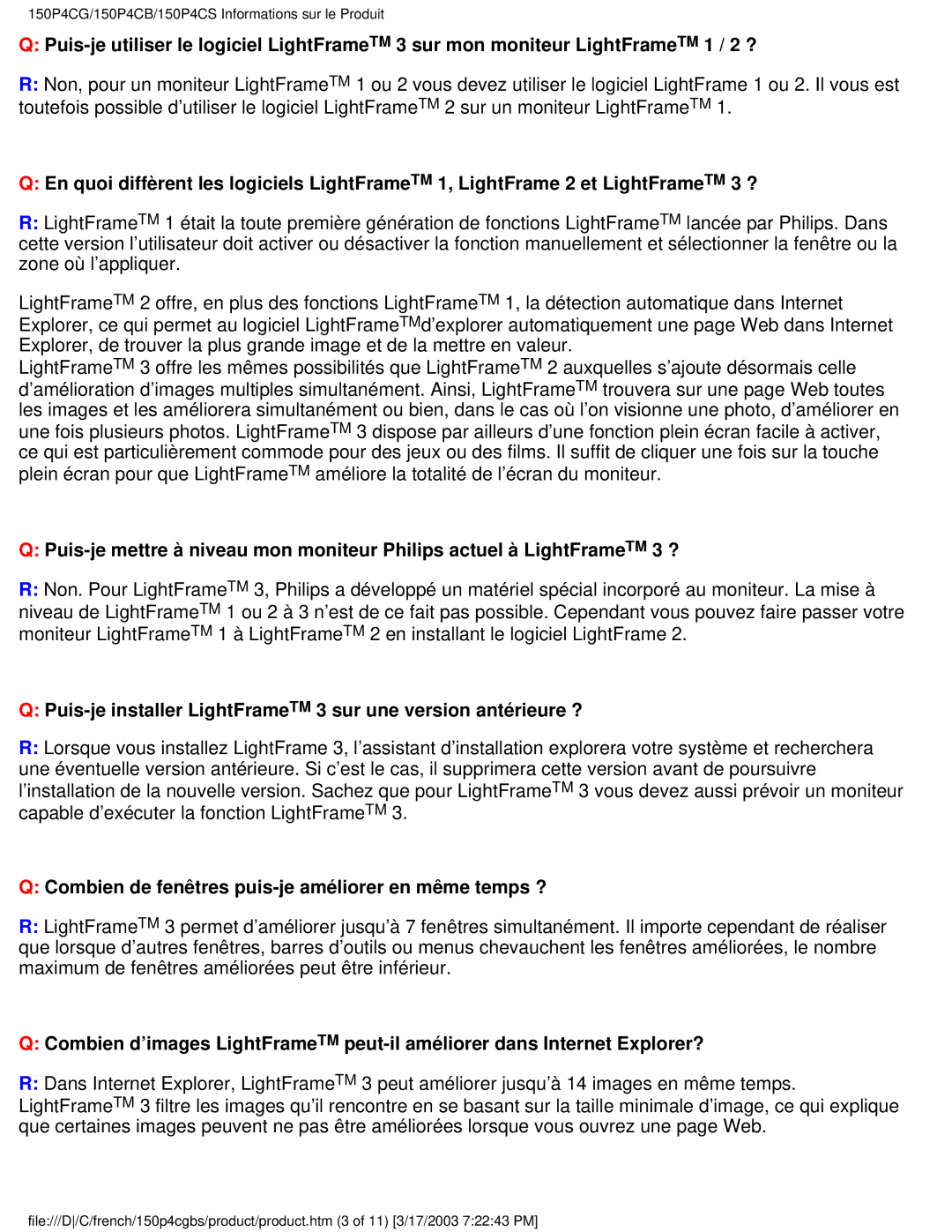 Philips 150P4CB user manual Combien de fenêtres puis-je améliorer en même temps ? 