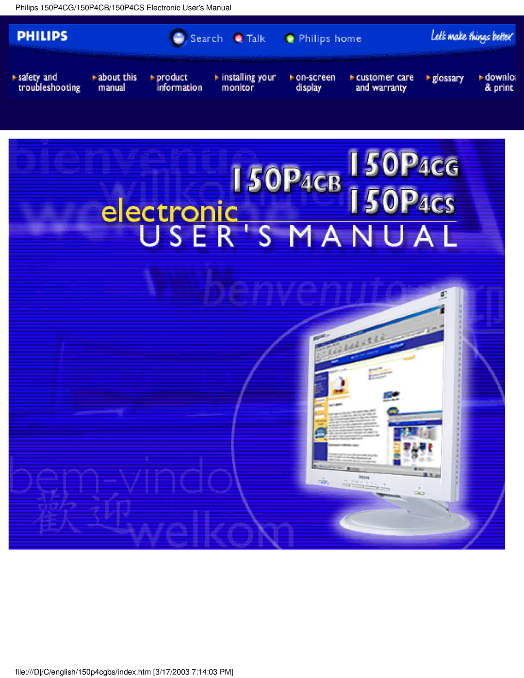 Philips 150P4CG, 150P4CS user manual File///D/C/english/150p4cgbs/index.htm 3/17/2003 71403 PM 