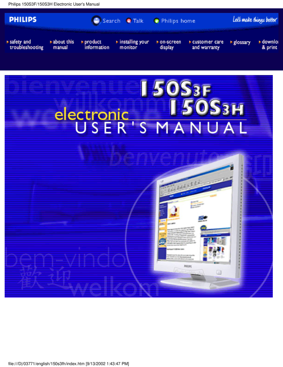 Philips 150S3F user manual File///D/03771/english/150s3fh/index.htm 9/13/2002 14347 PM 