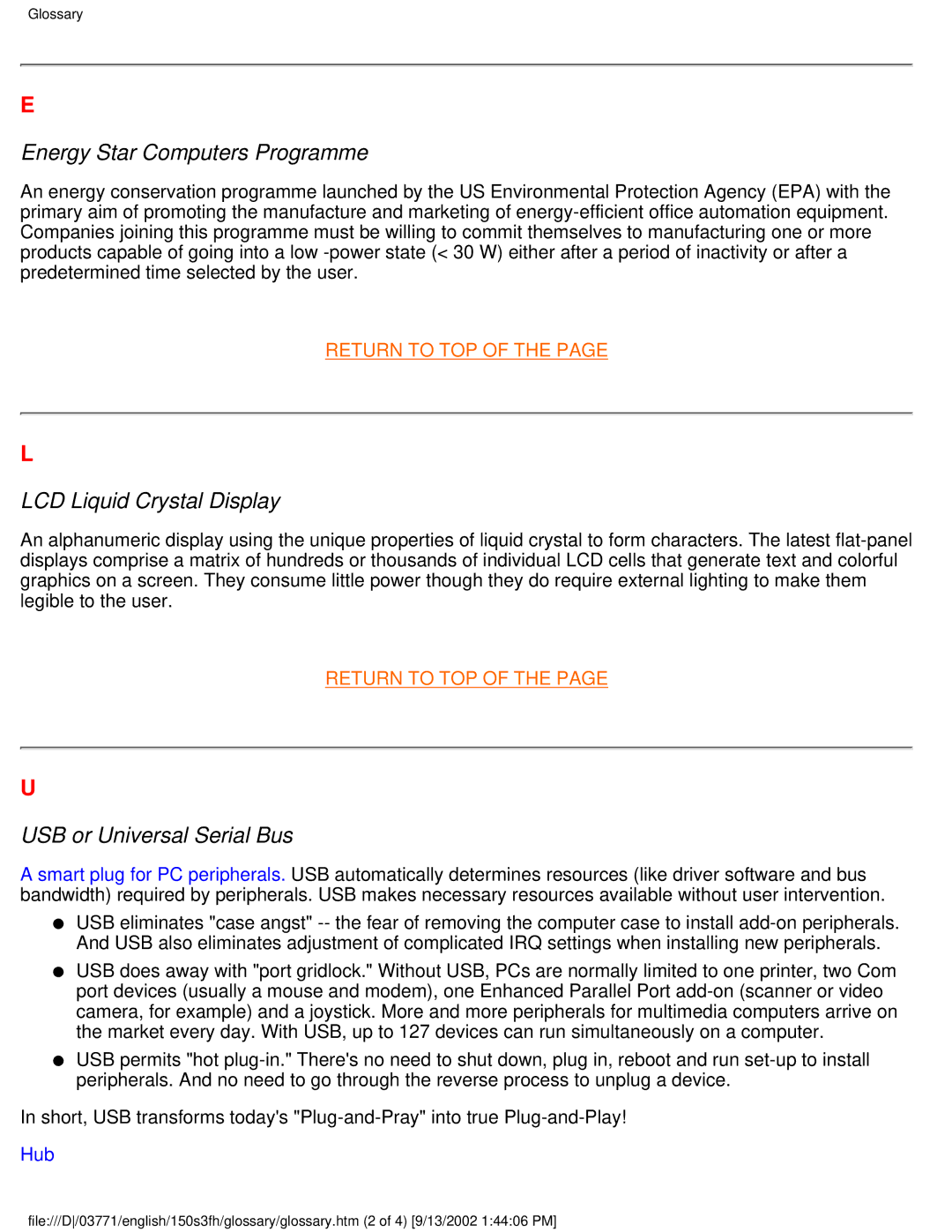 Philips 150S3H user manual Energy Star Computers Programme 