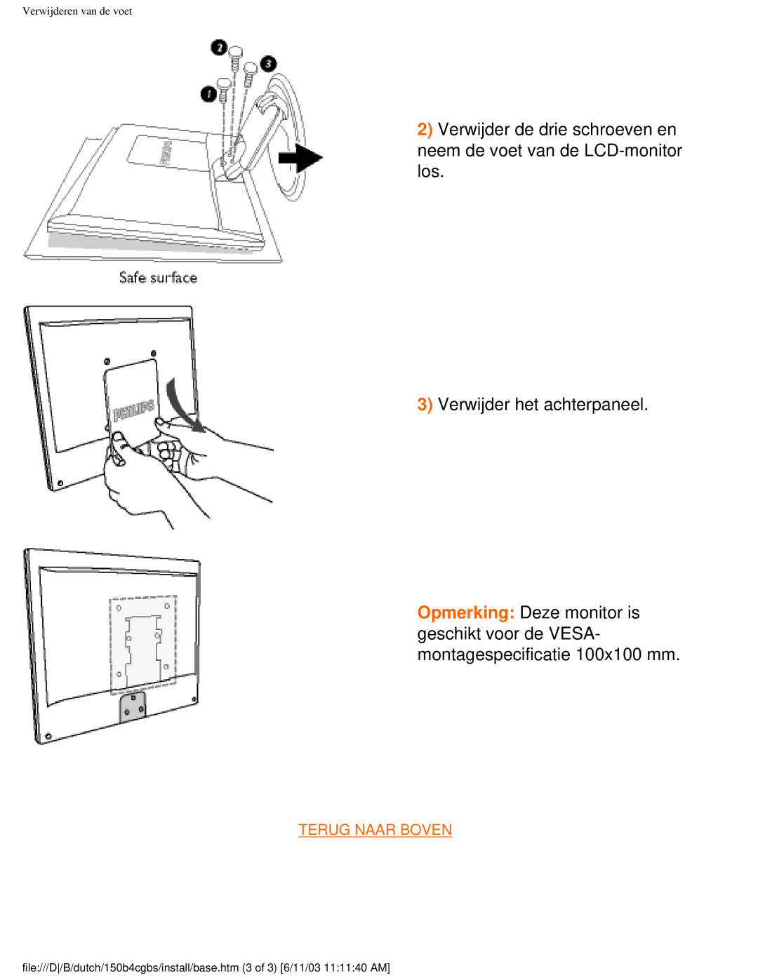 Philips 150S4 user manual Terug Naar Boven 