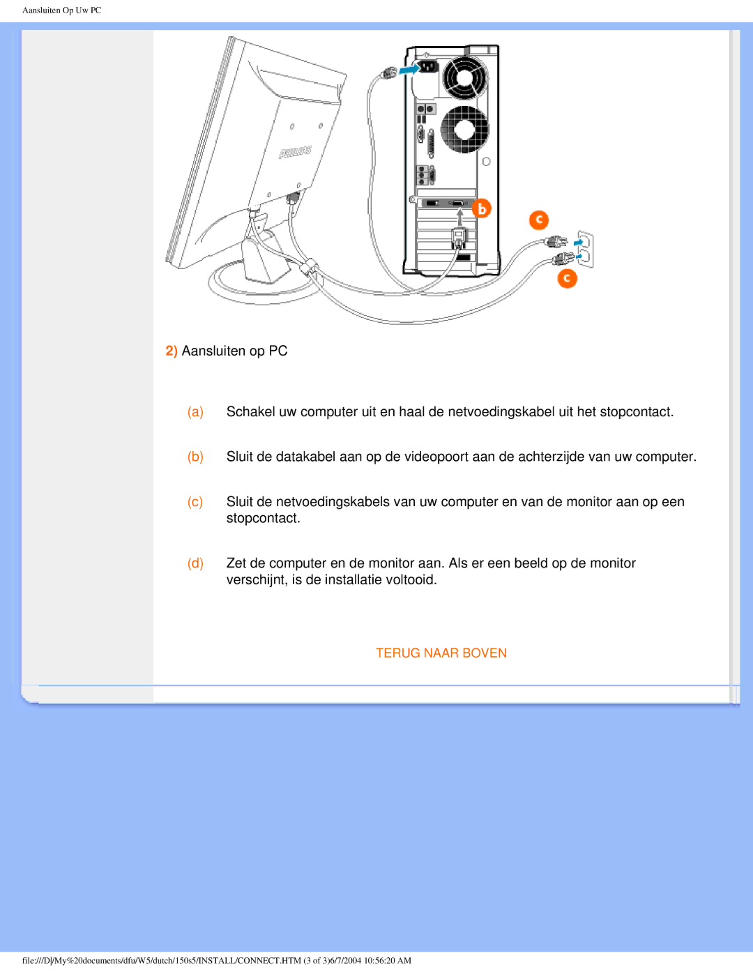 Philips 150S5 user manual Terug Naar Boven 