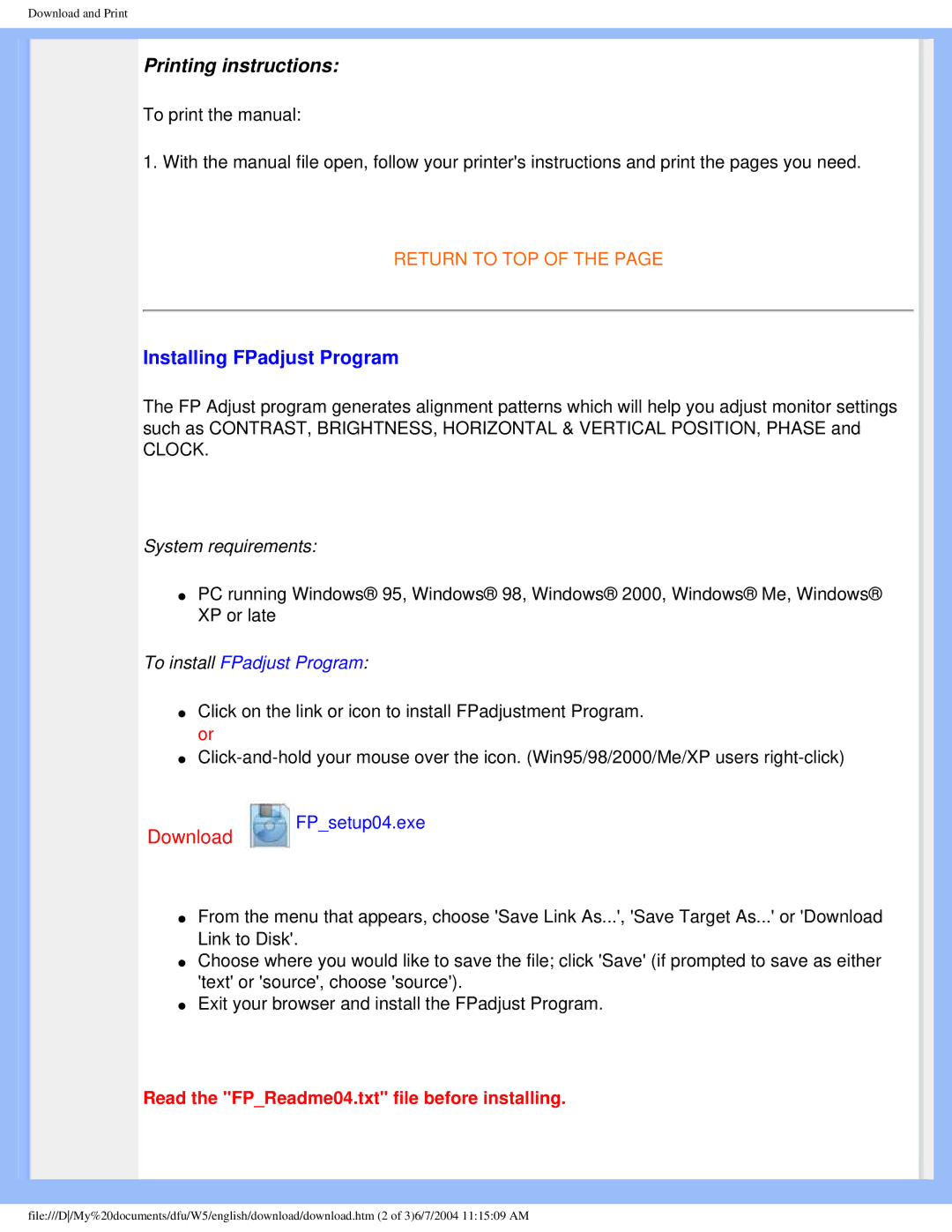 Philips 150S5FS user manual Printing instructions 