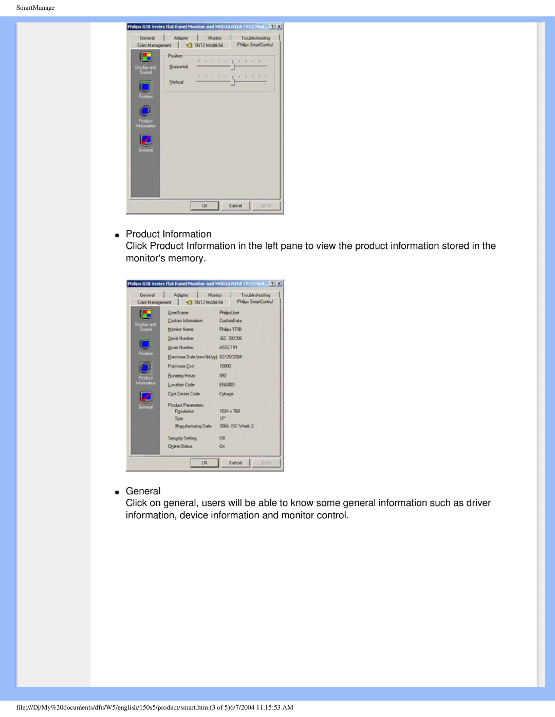 Philips 150S5FS user manual SmartManage 