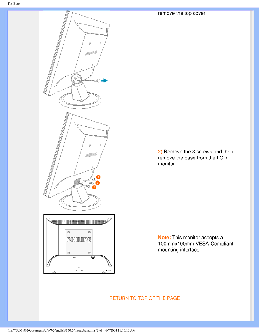 Philips 150S5FS user manual Return to TOP 