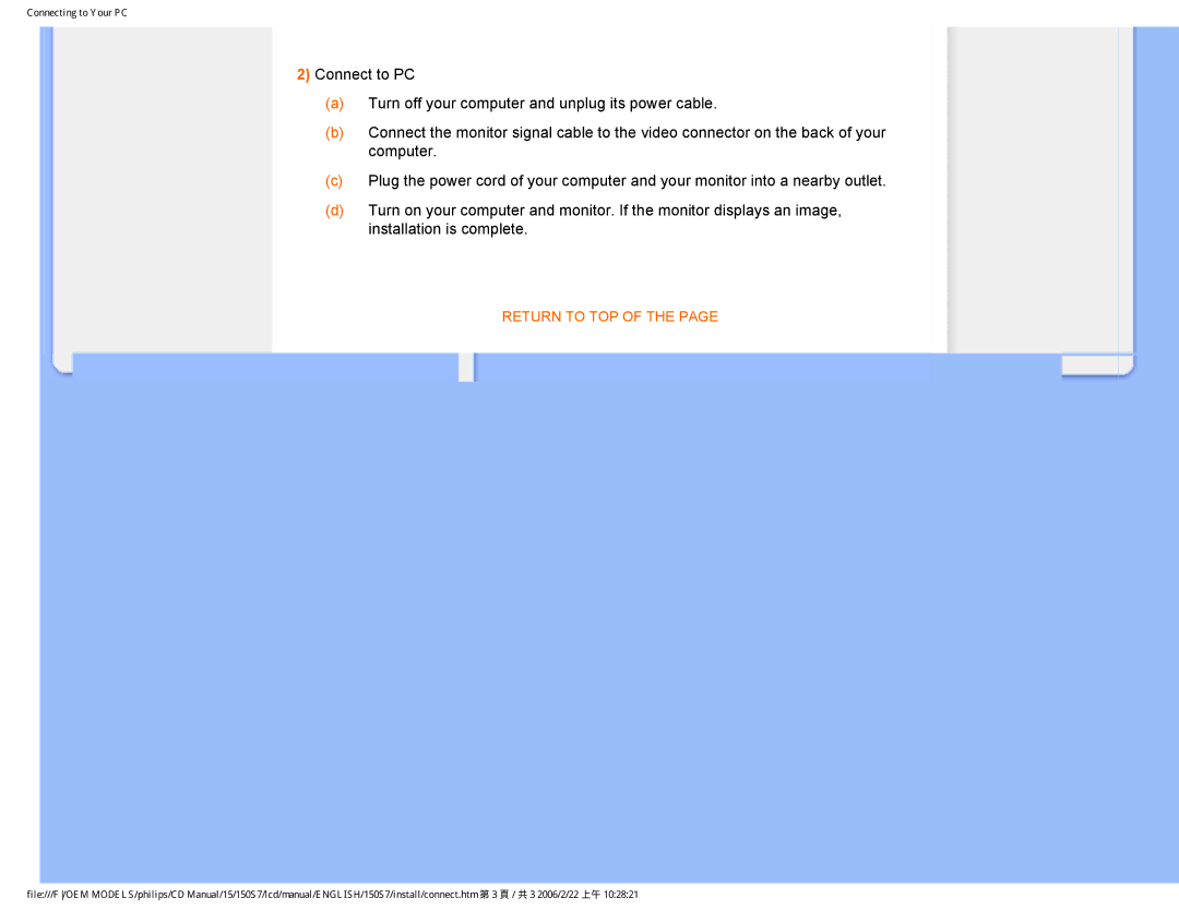 Philips 150S7 user manual Return to TOP 