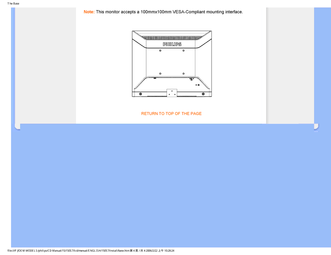 Philips 150S7 user manual Return to TOP 