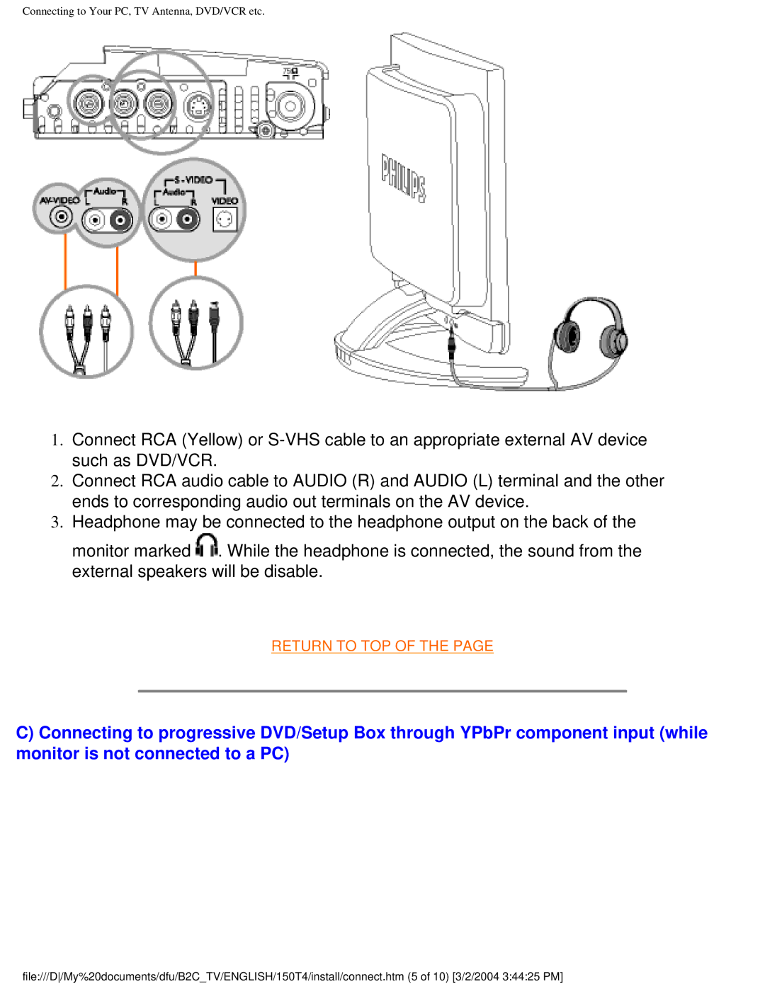 Philips 150T4 manual Return to TOP 