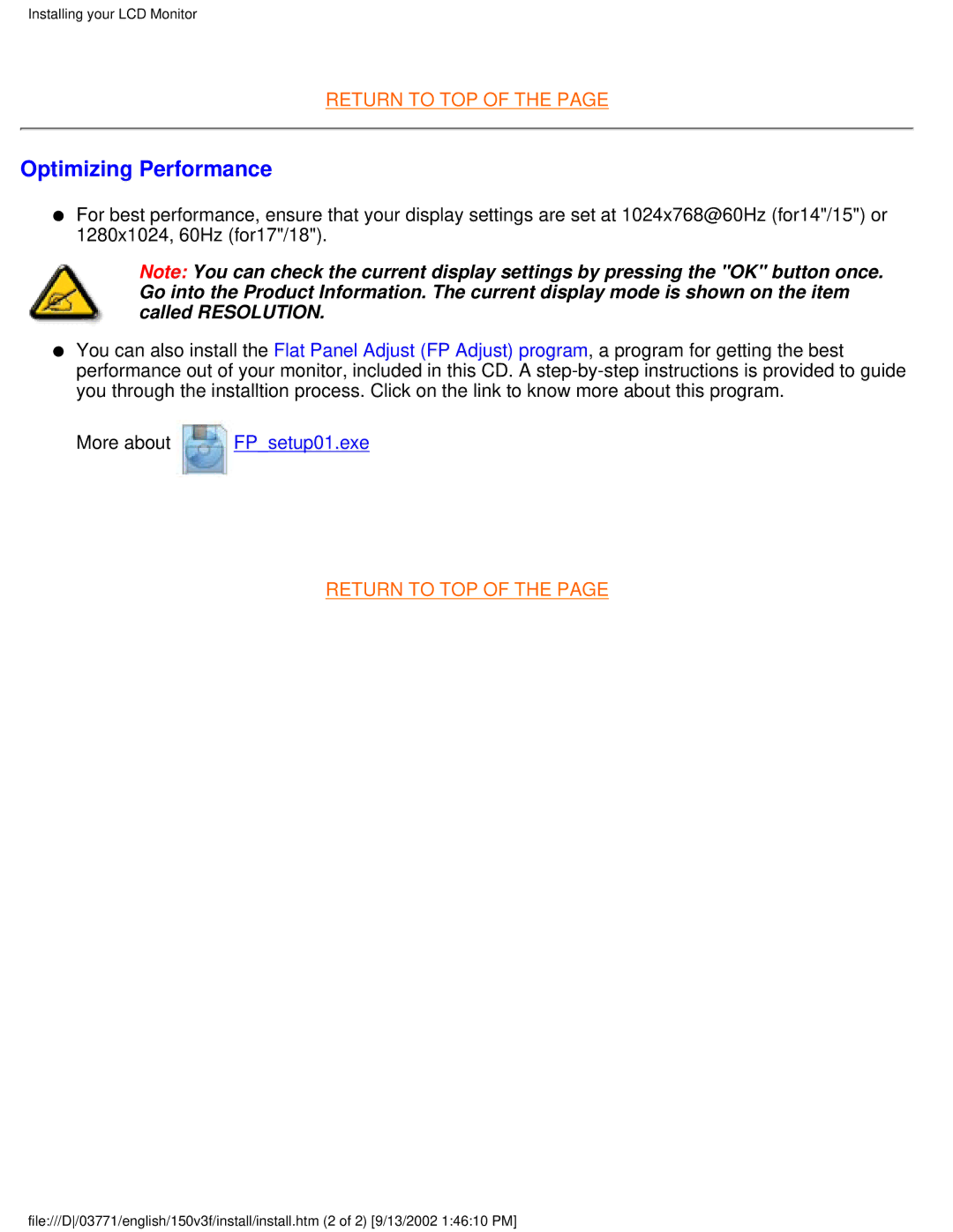 Philips 150V3F user manual Optimizing Performance 