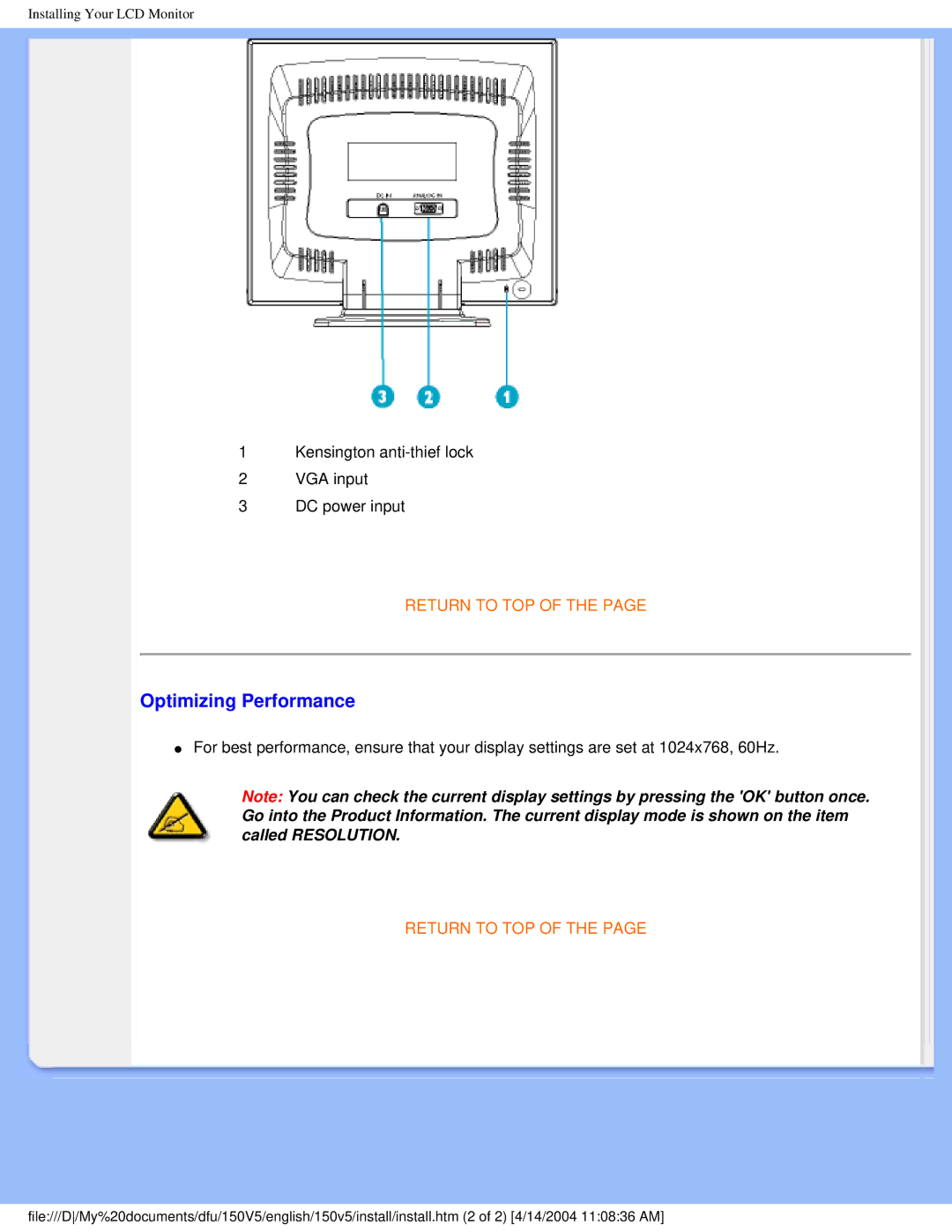 Philips 150V5 user manual Optimizing Performance 