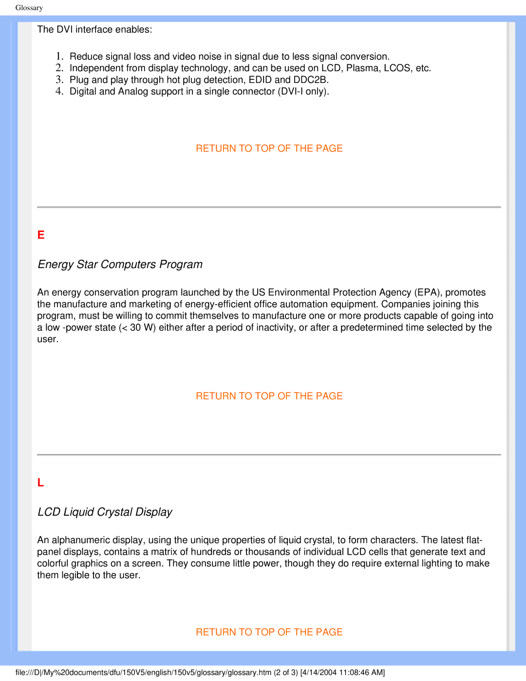 Philips 150V5 user manual Energy Star Computers Program 