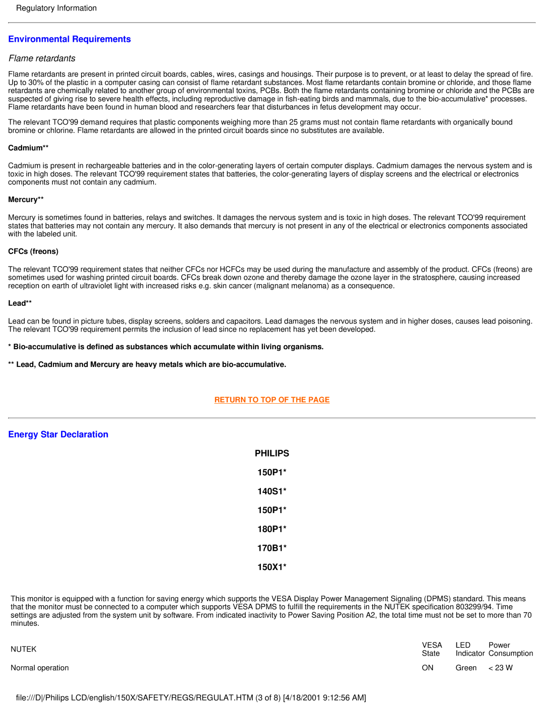 Philips 150X user manual Philips 