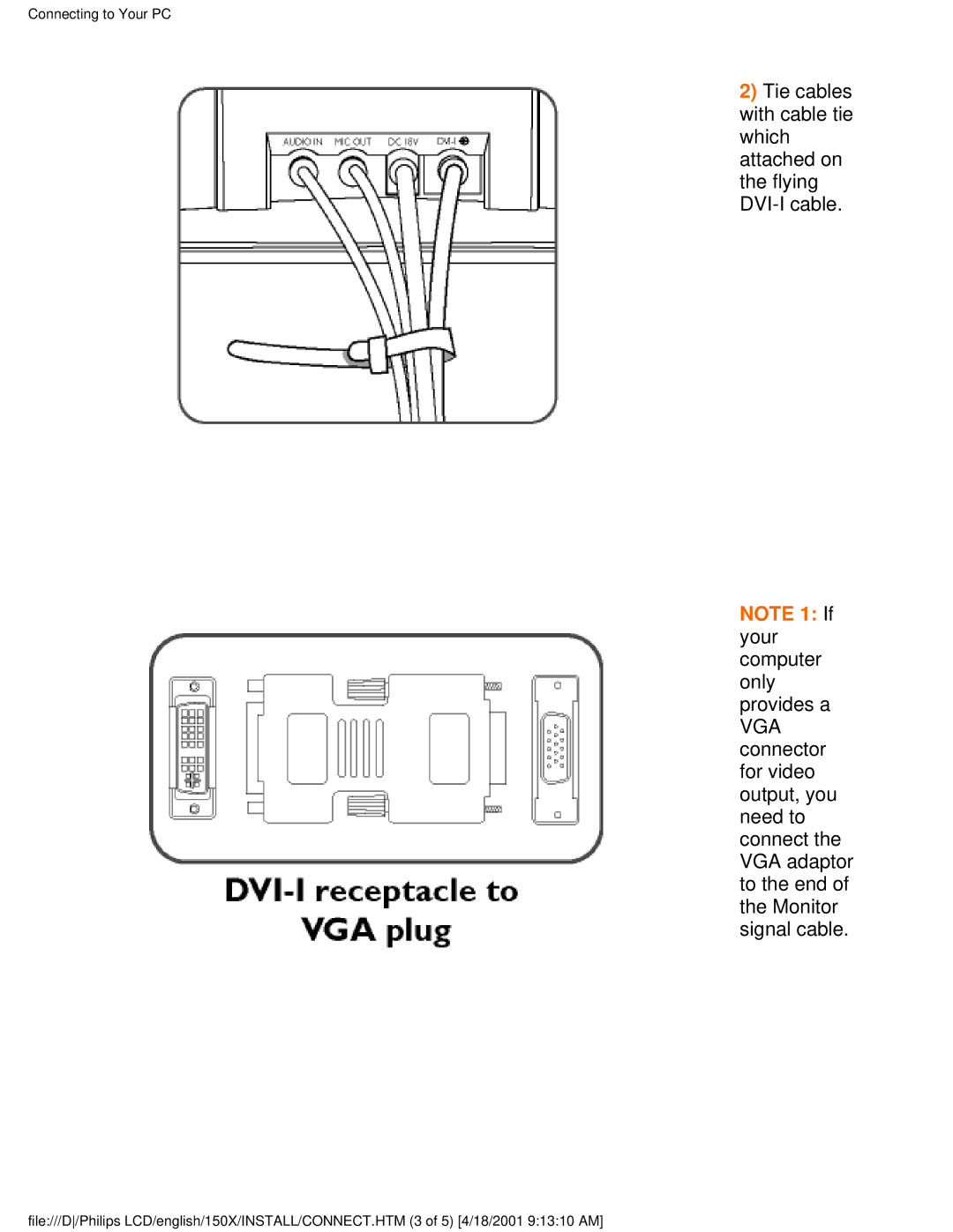 Philips 150X user manual Connecting to Your PC 